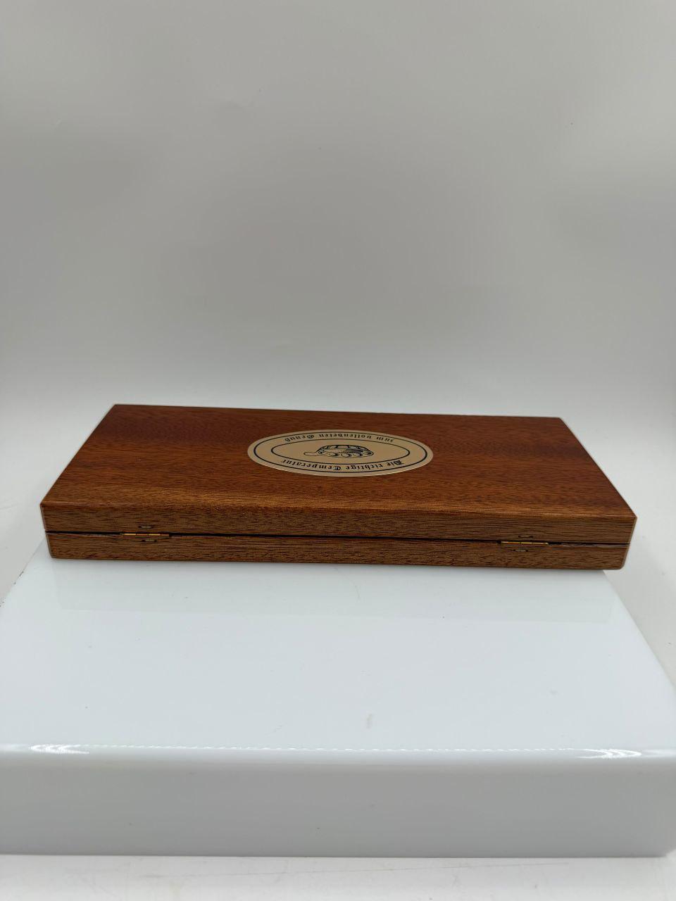 Vintage Alkoholmeter Thermometer Set in Holzkasten