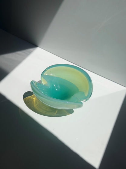 Vintage Murano Uranglas Aschenbecher Vide Poche, Sommerso, Italien
