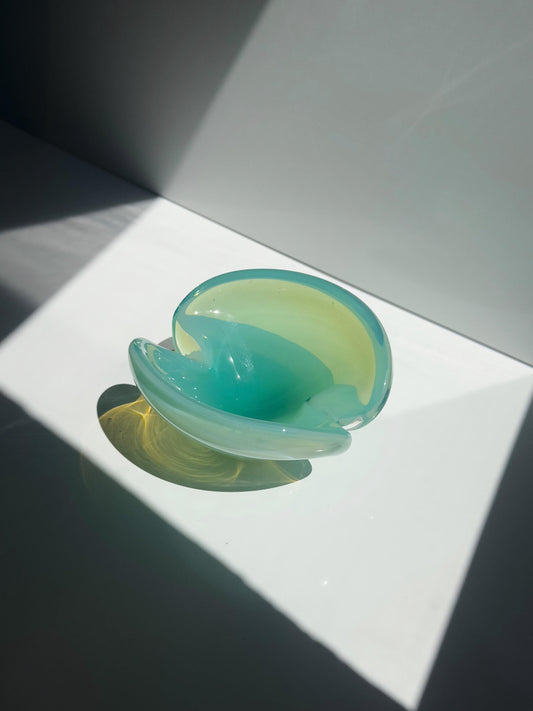 Vintage Murano Uranglas Aschenbecher Vide Poche, Sommerso, Italien
