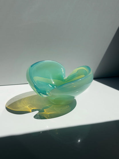 Vintage Murano Uranglas Aschenbecher Vide Poche, Sommerso, Italien