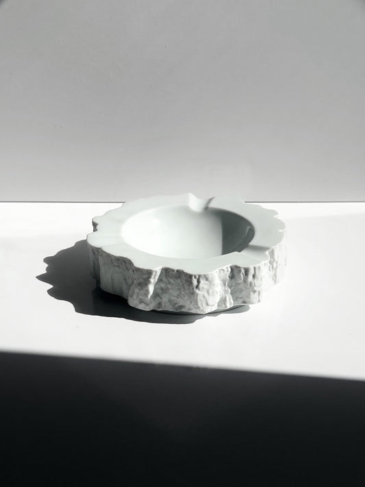 Vintage Aschenbecher aus Biskuitporzellan, Brutalist Design, 1970er Jahre