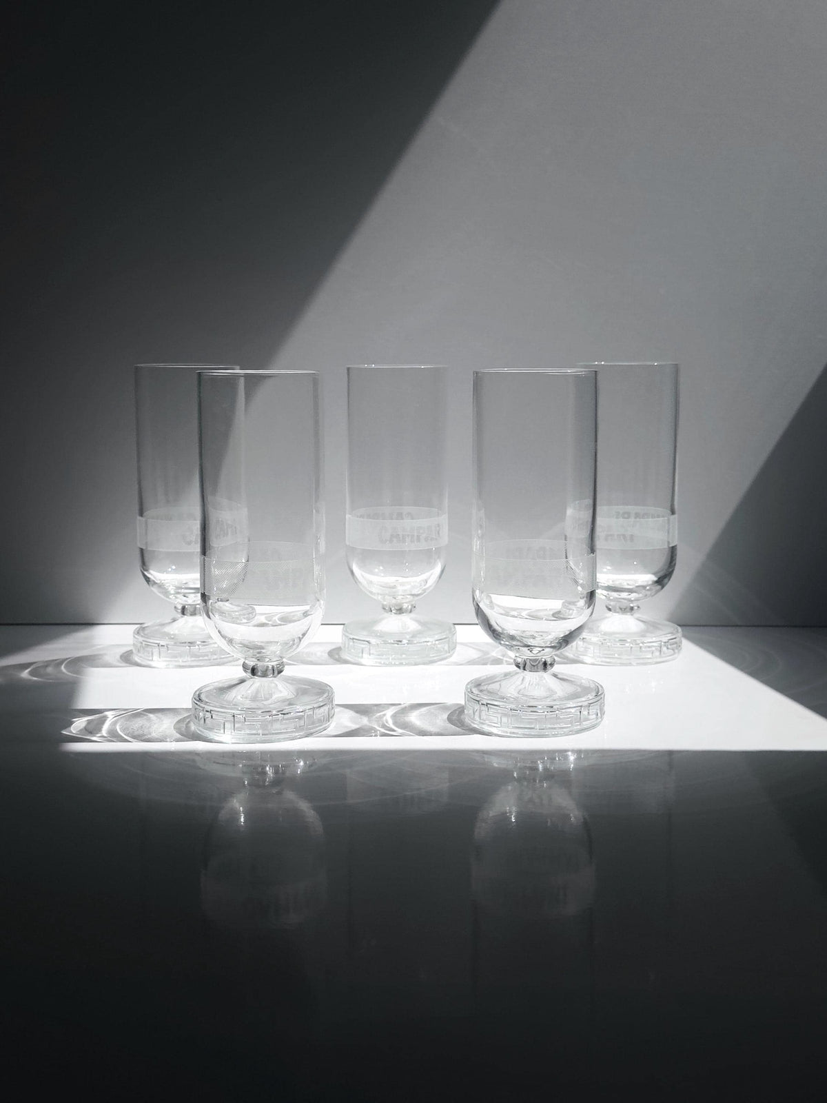 Set von 5 Vintage Gläser "Greca" von Matteo Thun für Alessi