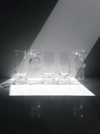 Set von 5 Vintage Gläser "Greca" von Matteo Thun für Alessi