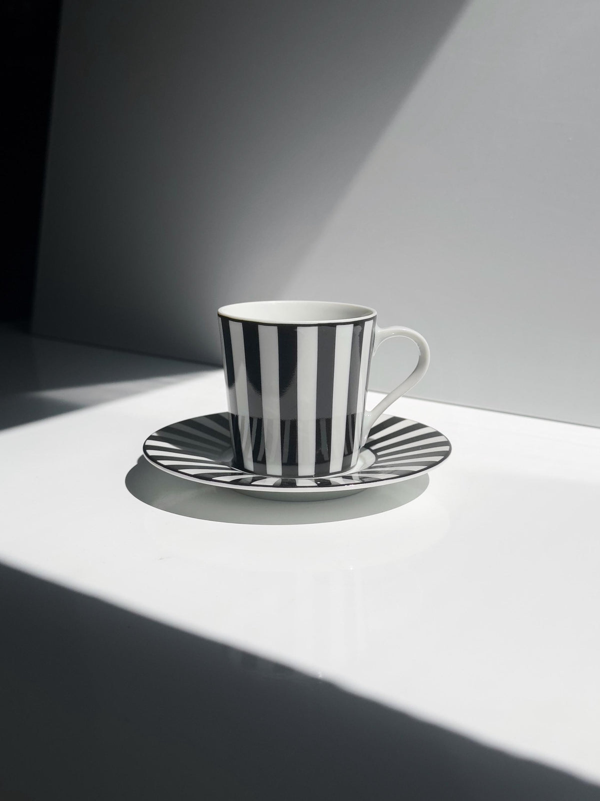 Set von 6 Vintage Espressotassen "Chopin" von Mique für SPAL, Schwarz-Weiß