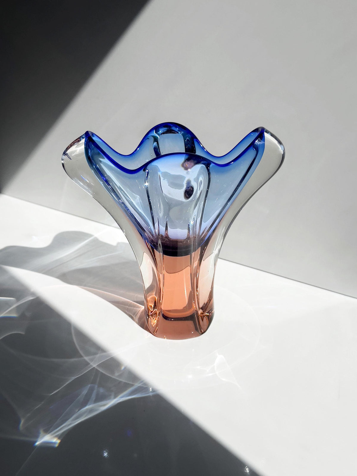 Vintage Vase "Sommerso" von Josef Hospodka für Chřibská