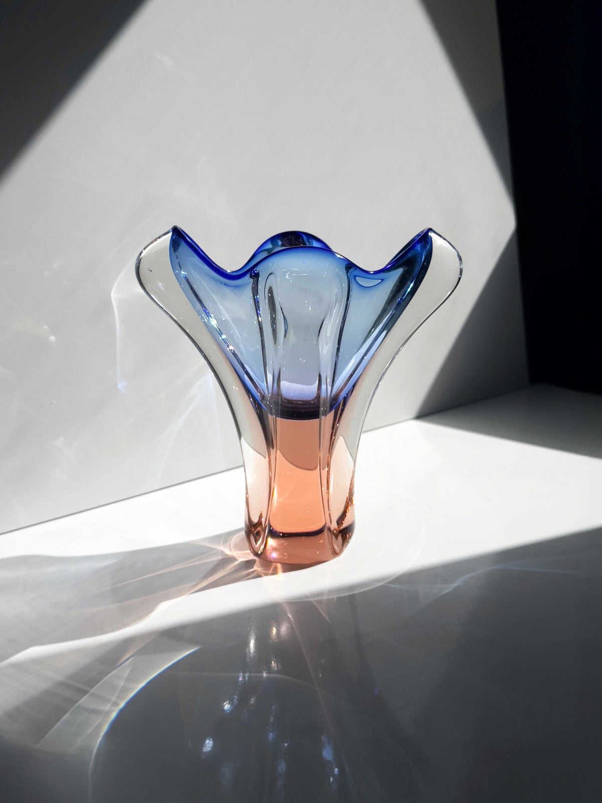 Vintage Vase "Sommerso" von Josef Hospodka für Chřibská