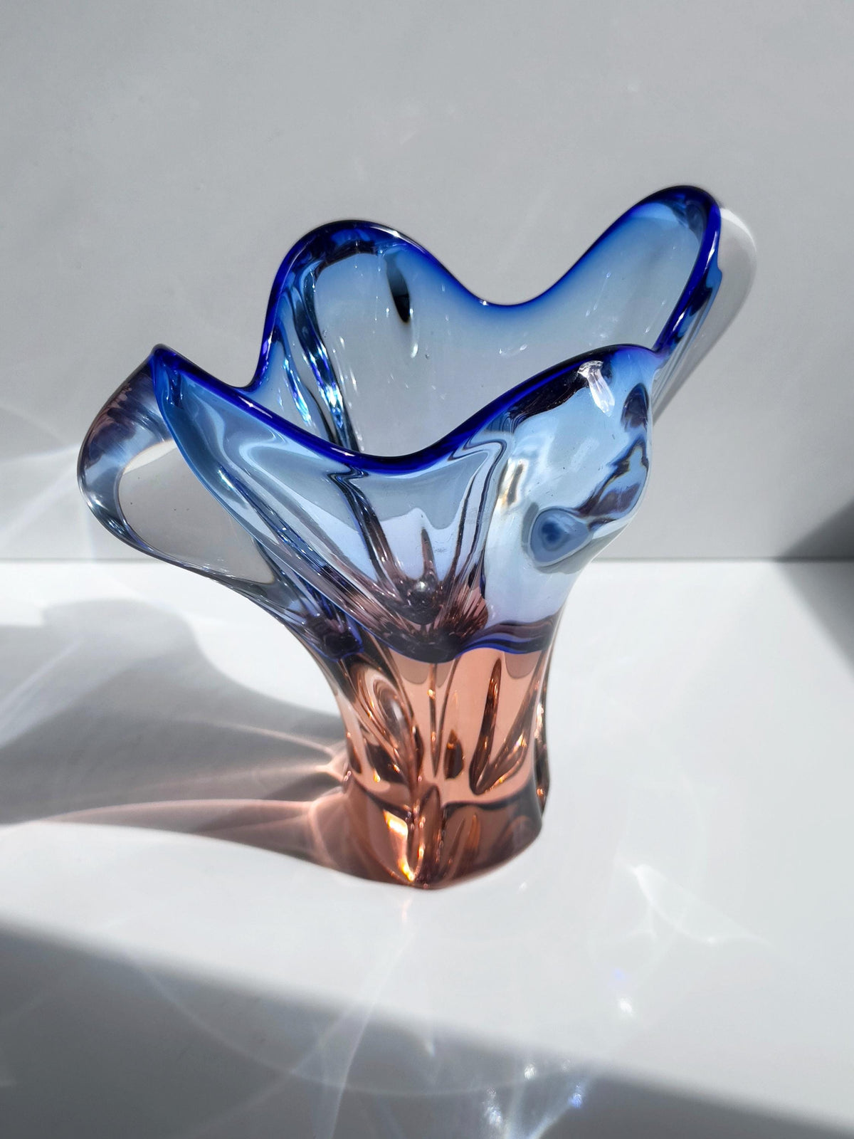 Vintage Vase "Sommerso" von Josef Hospodka für Chřibská