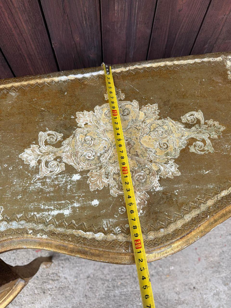 Set von 2 Vintage Nachttische Florentiner Barock, vergoldet