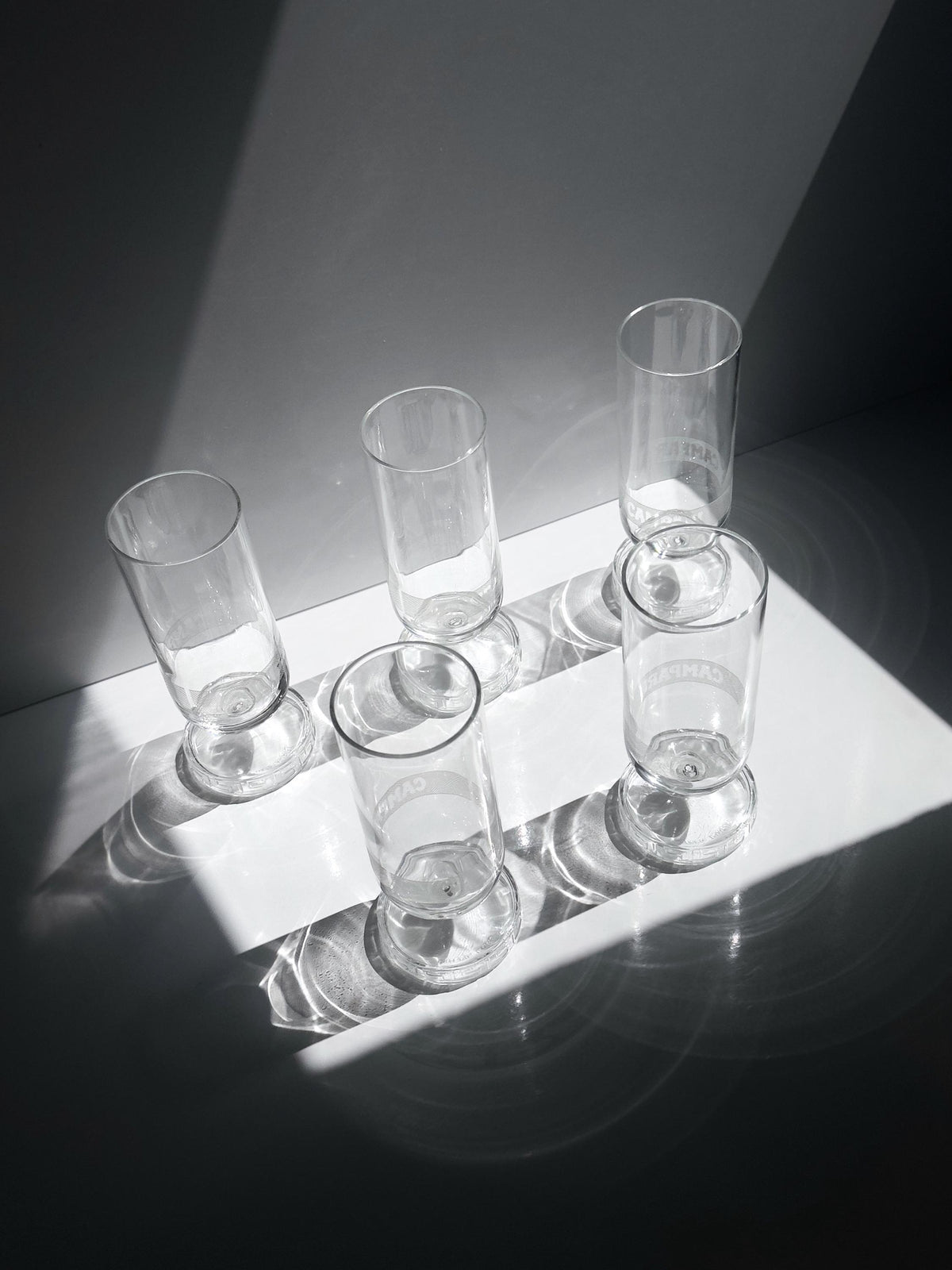 Set von 5 Vintage Gläser "Greca" von Matteo Thun für Alessi