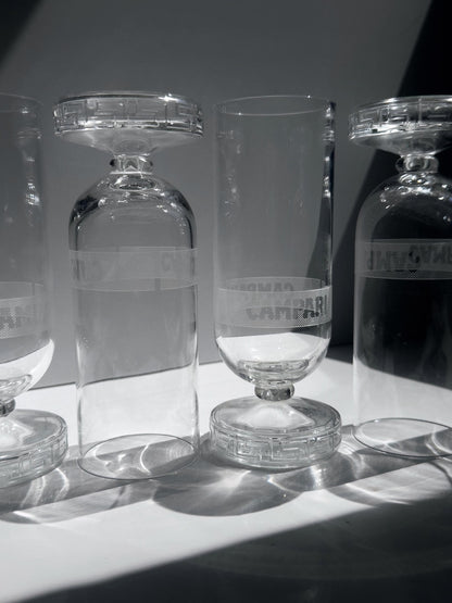 Set von 5 Vintage Gläser "Greca" von Matteo Thun für Alessi