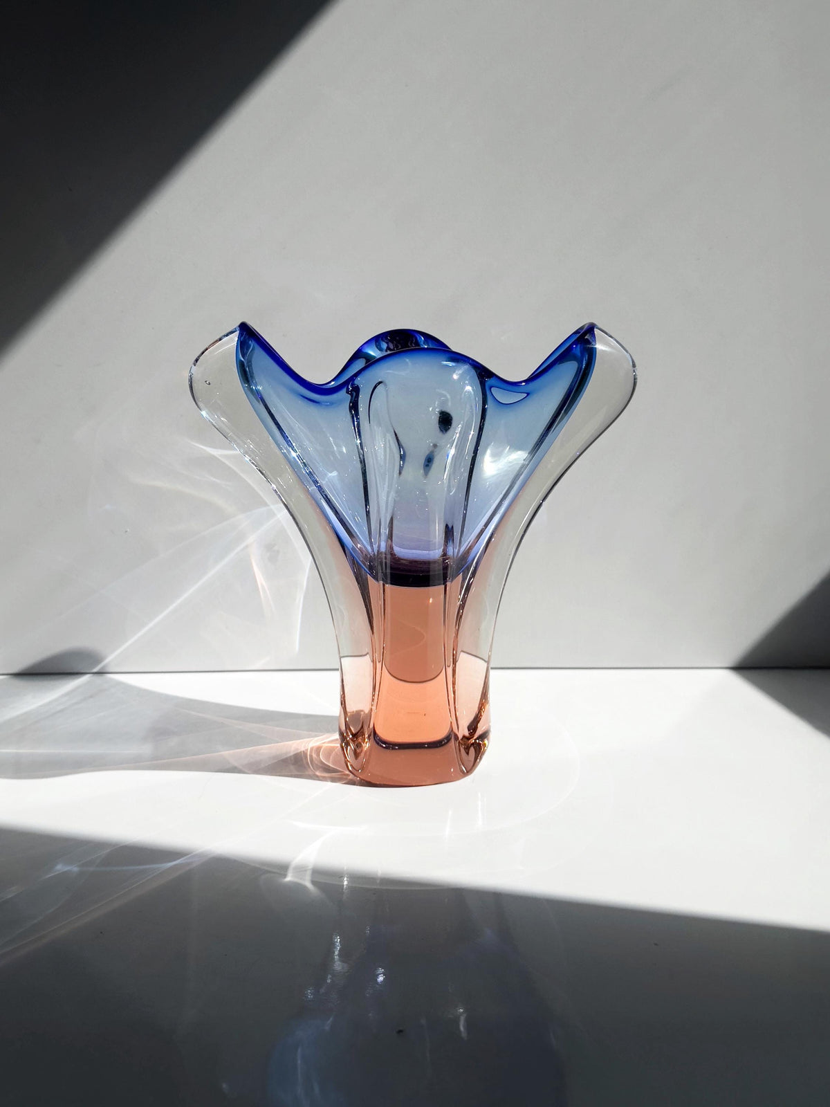 Vintage Vase "Sommerso" von Josef Hospodka für Chřibská