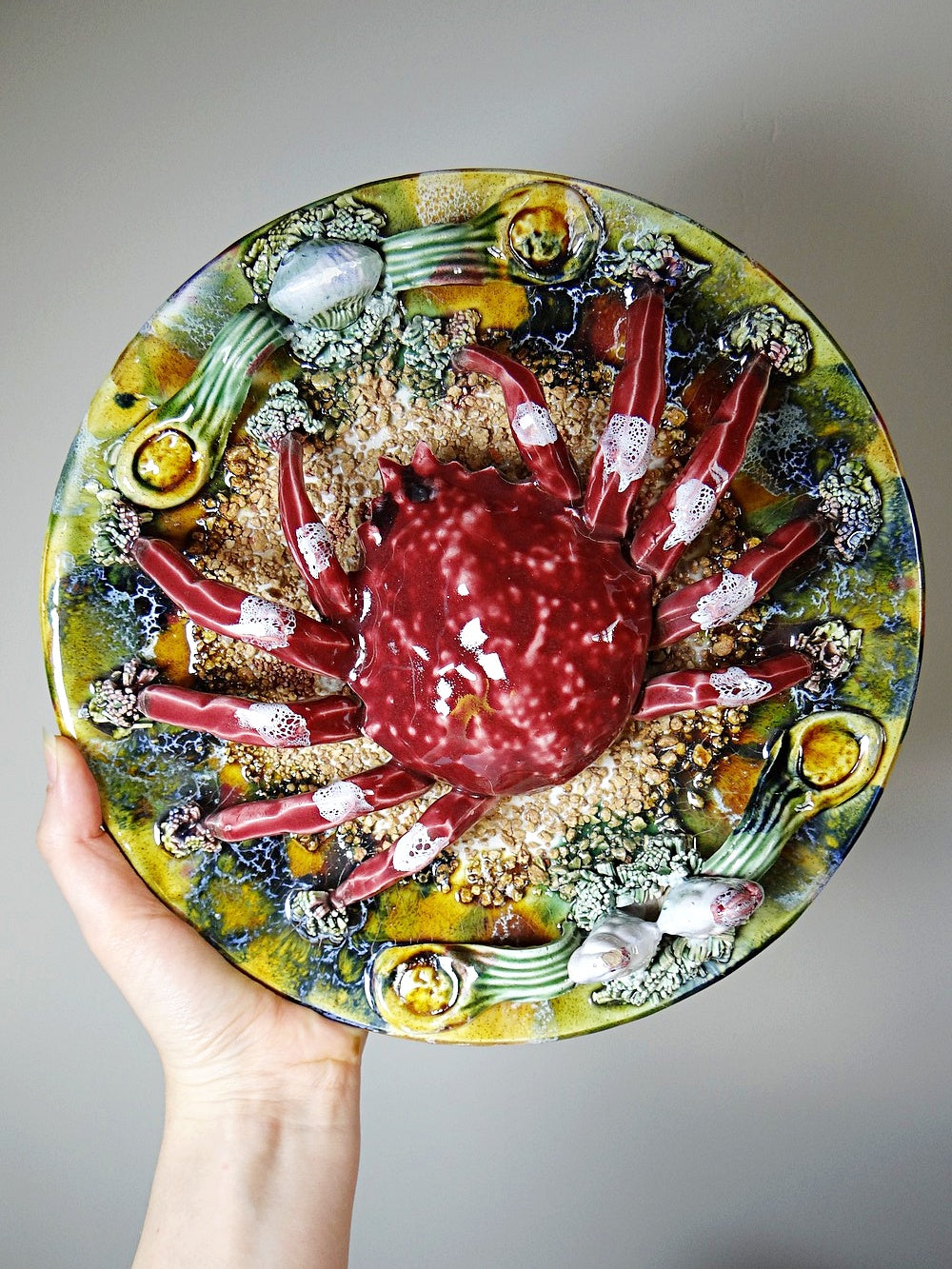 Vintage Plate Crab Caldas da Rainha Portugal