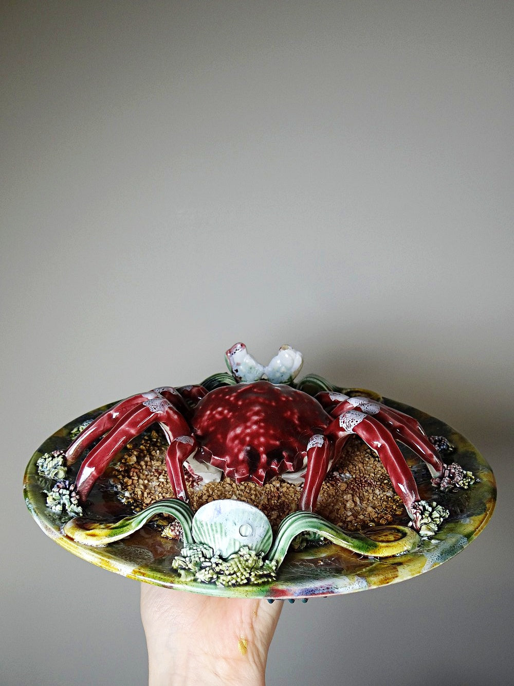 Vintage Plate Crab Caldas da Rainha Portugal