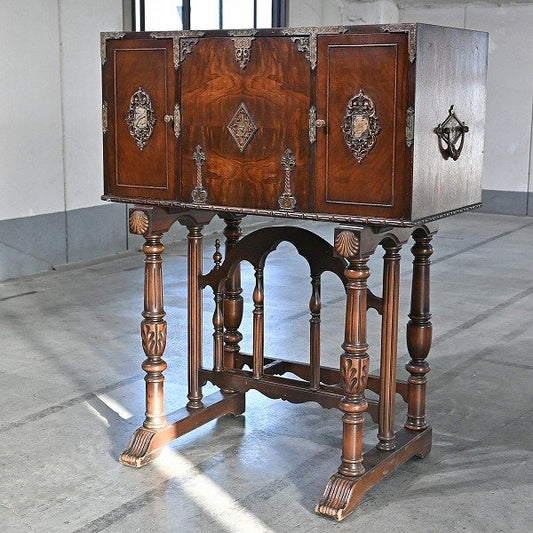 Vintage Sekretär von Spanien, Barock, Walnuss