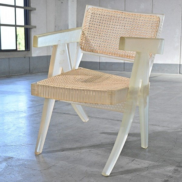 Vintage Sessel Easy Chair von Yuta Hosokawa für Readymade, Rattan, transparent