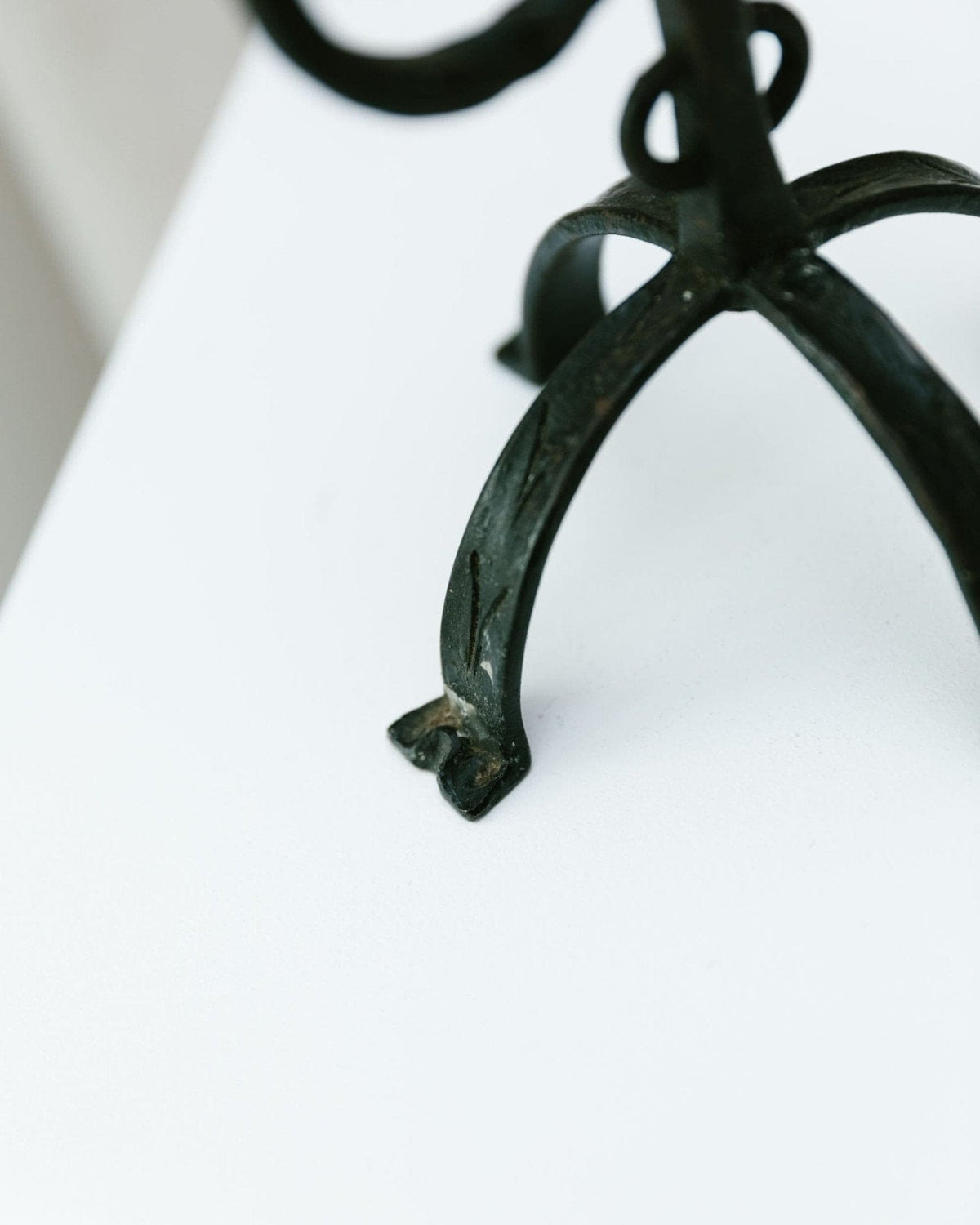 Vintage candle holder iron 70s mid-century design