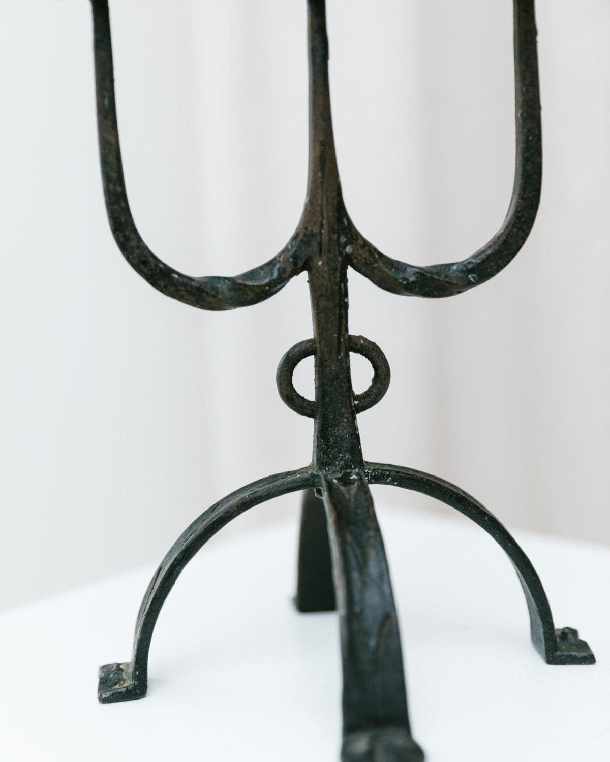 Vintage candle holder iron 70s mid-century design