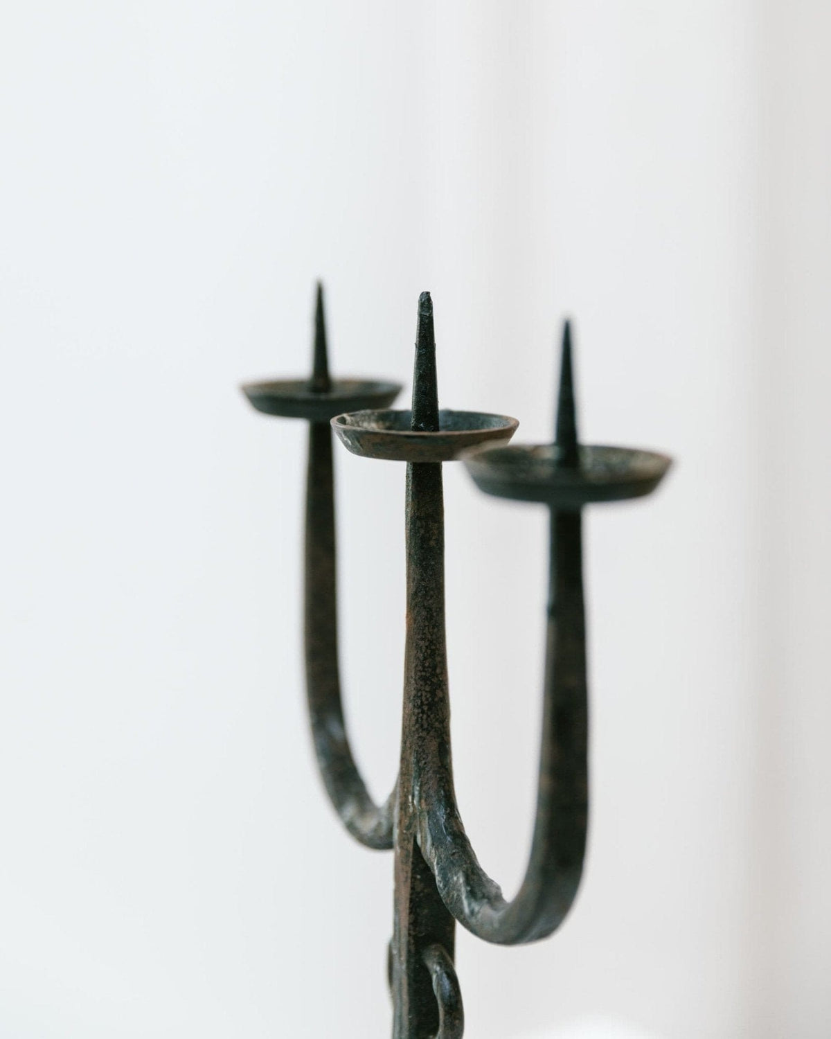 Vintage candle holder iron 70s mid-century design