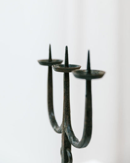 Vintage Kerzenhalter Eisen 70er Jahre Mid-Century Design