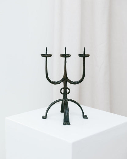 Vintage Kerzenhalter Eisen 70er Jahre Mid-Century Design