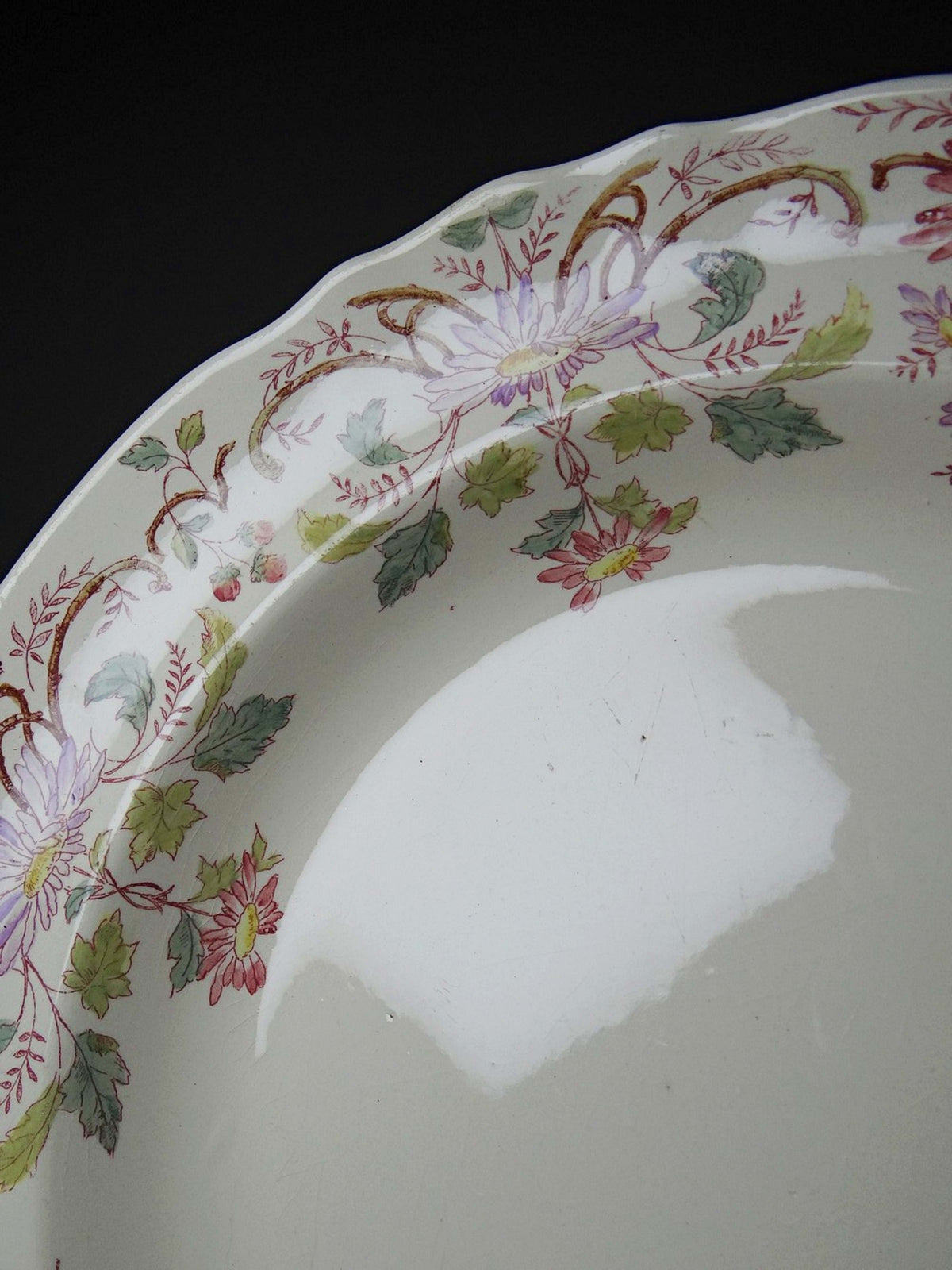 Vintage Servierschale "Pâquerettes" von Longchamp, Art Nouveau