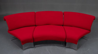 Vintage Lounge-Sessel Pantanova Set von 3 von Verner Panton für Fritz Hansen purpurrot