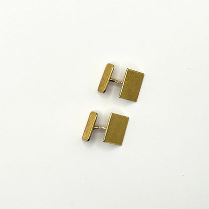 Vintage Manschettenknopf Sterlingsilber vergoldet quadratisch