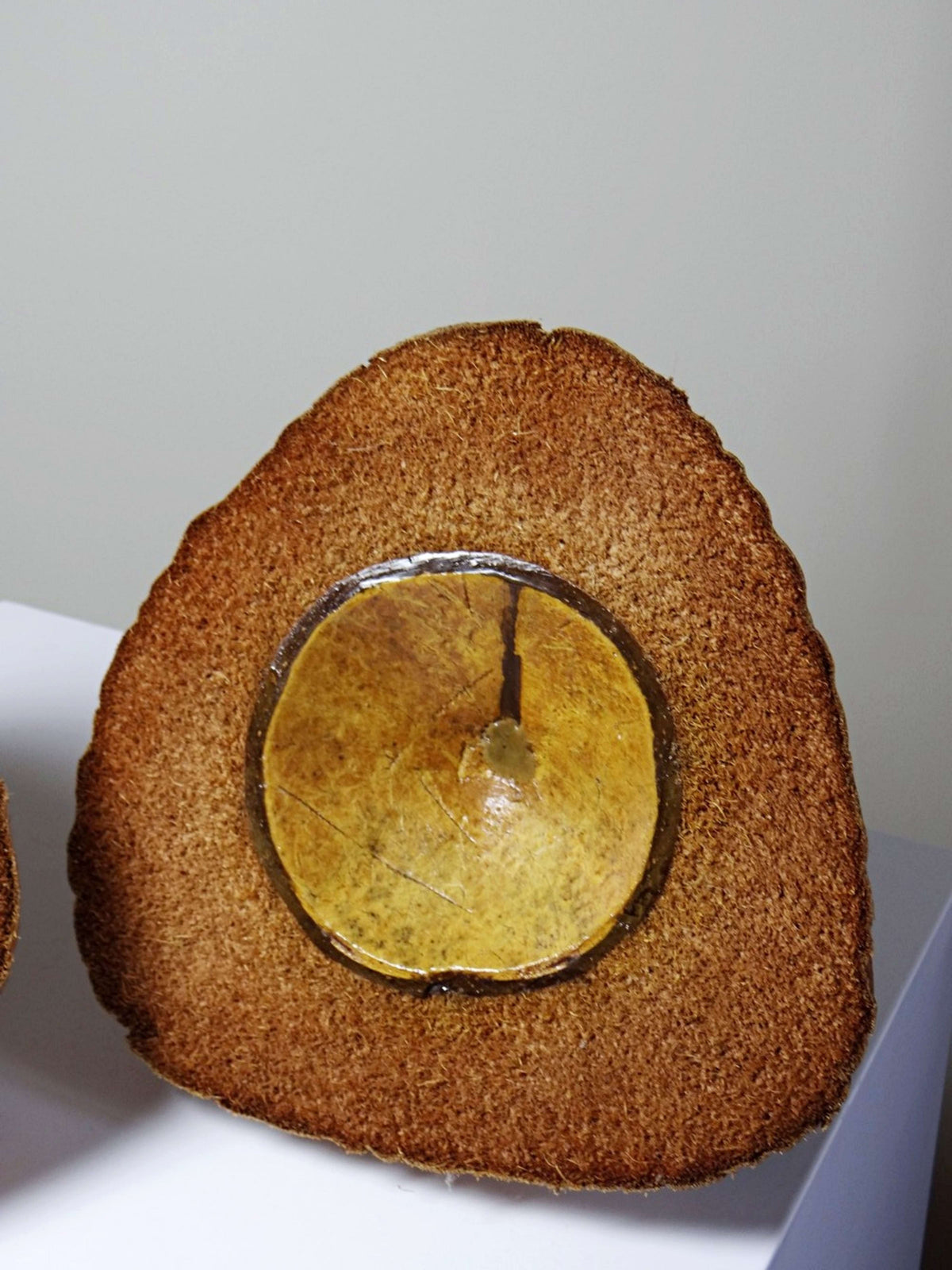 Vintage Dose Kokosnuss, afrikanisches Kunsthandwerk