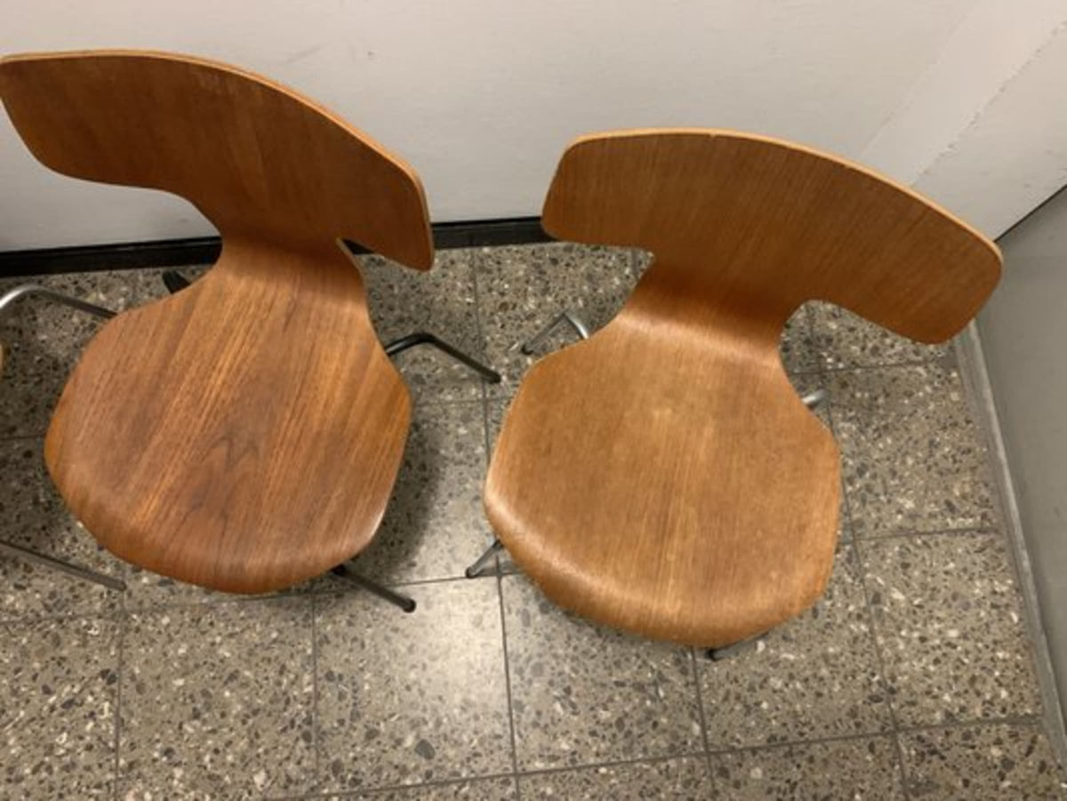 Vintage Stuhl 3103 Hammer Chair von Arne Jacobsen für Fritz Hansen Set von 2