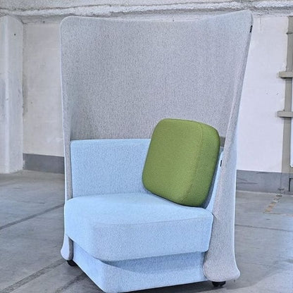 Vintage Sofa pinamo von ITOKI, Einzelsofa, halbprivat, mit Rollen, gebraucht