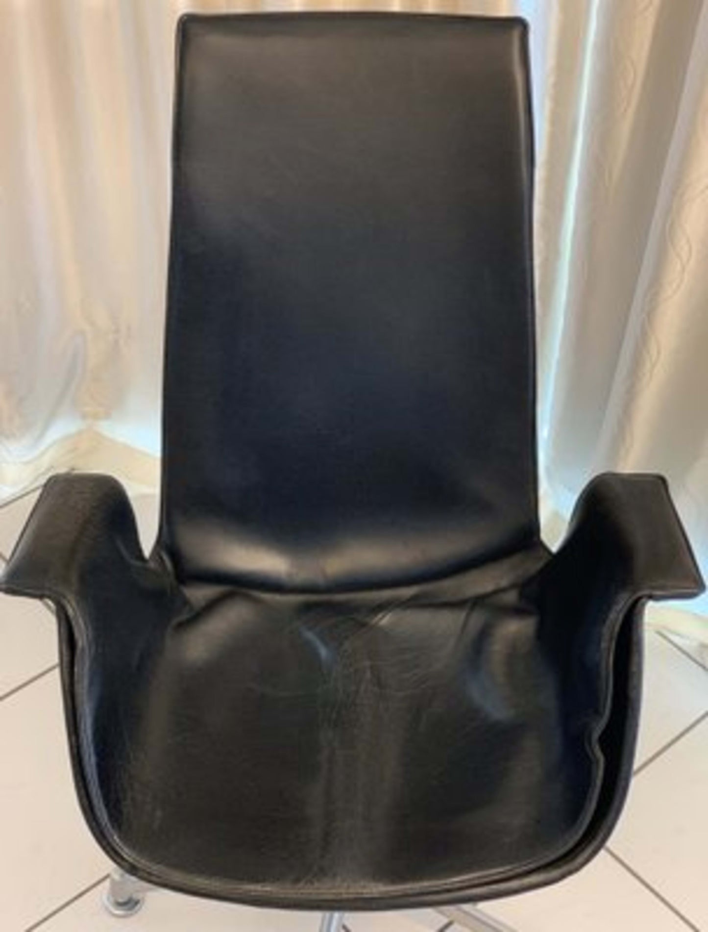 Vintage Tulip Chair FK6725 von Preben Fabricius und Jørgen Kastholm für Kill International, Schwarz/Silber