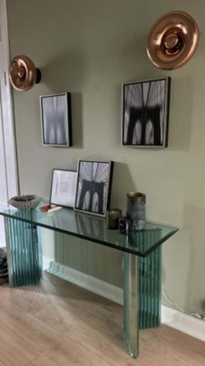 Vintage Konsole von Luigi Massoni für Gallotti und Radice, Spiegelglas