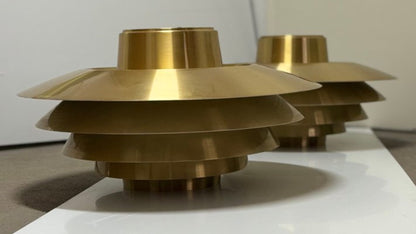 Vintage Deckenleuchte Verona von Svend Middelboe für Nordisk Solar Set von 2 Messing