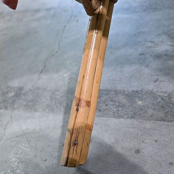 Vintage Stuhl von R. Wengler für Kbenhavn, Rattan, Armlehne, gebraucht