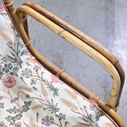 Vintage Stuhl von R. Wengler für Kbenhavn, Rattan, Armlehne, gebraucht
