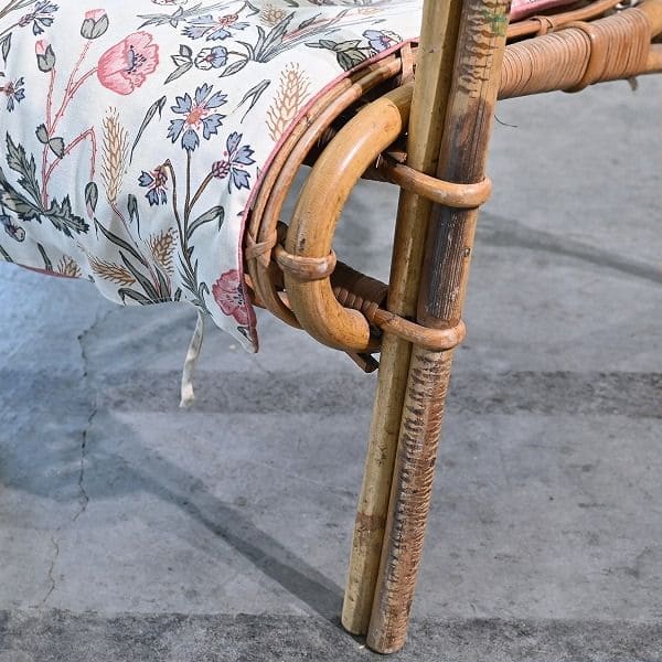 Vintage Stuhl von R. Wengler für Kbenhavn, Rattan, Armlehne, gebraucht