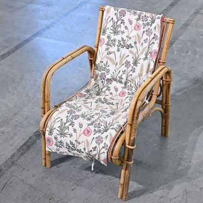 Vintage Stuhl von R. Wengler für Kbenhavn, Rattan, Armlehne, gebraucht