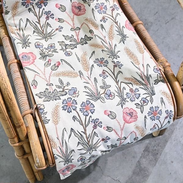 Vintage Stuhl von R. Wengler für Kbenhavn, Rattan, Armlehne, gebraucht