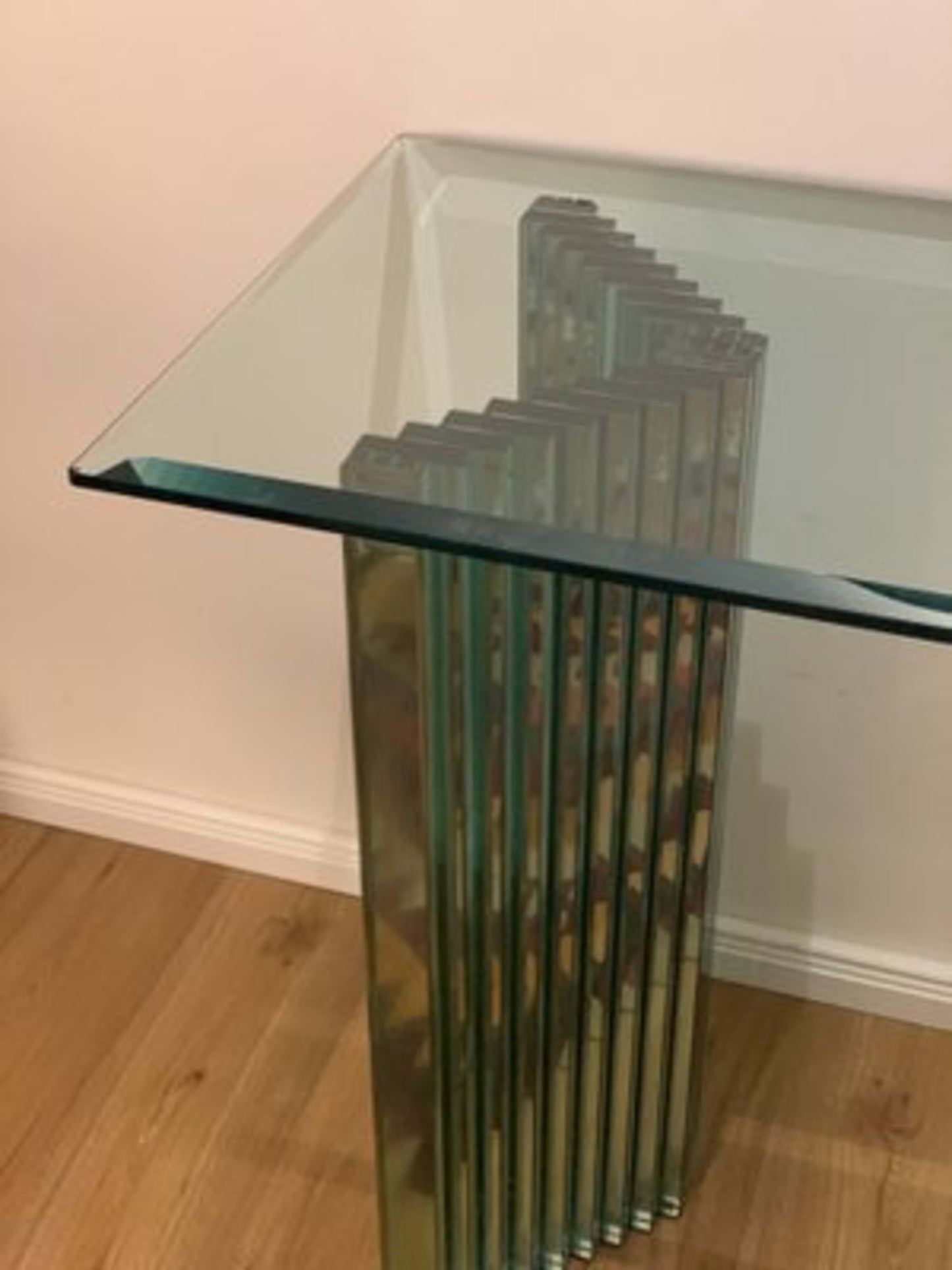 Vintage Konsole von Luigi Massoni für Gallotti und Radice, Spiegelglas