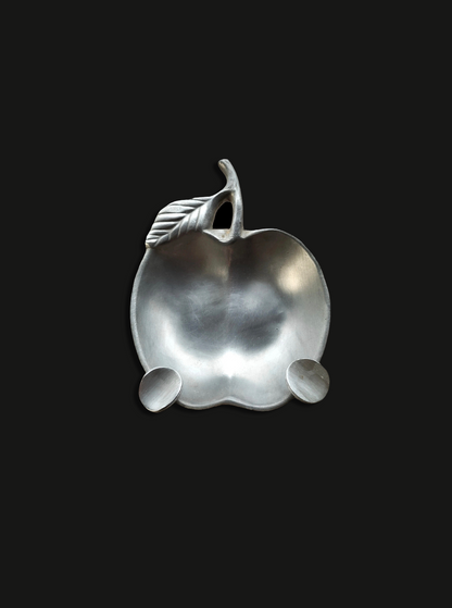 Vintage Aschenbecher Apfel aus Zinn