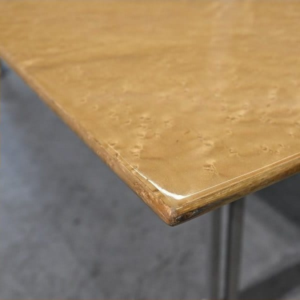Vintage Couchtisch Wave von Giovanni Offredi für Saporiti Italia, Birds Eye Maple