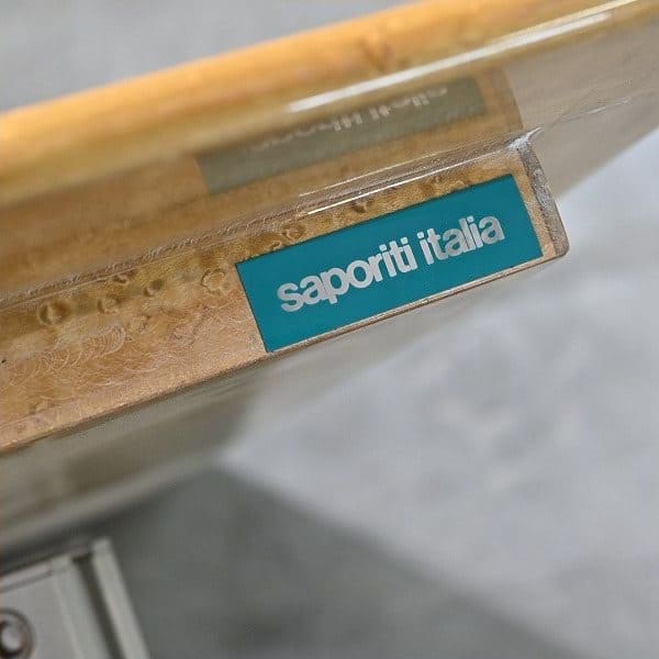 Vintage Couchtisch Wave von Giovanni Offredi für Saporiti Italia, Birds Eye Maple