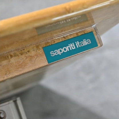 Vintage Couchtisch Wave von Giovanni Offredi für Saporiti Italia, Birds Eye Maple