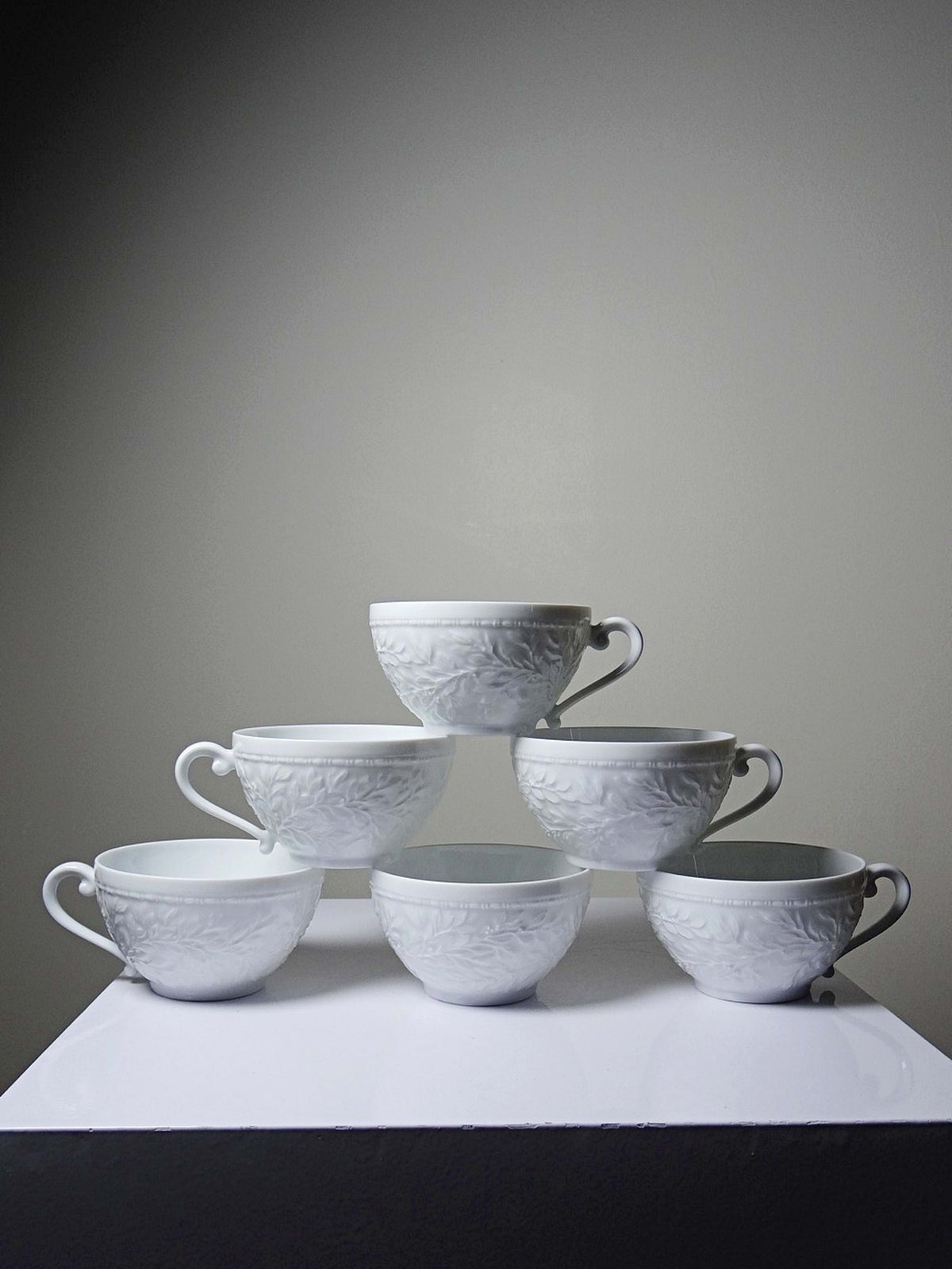 Set von 6 Vintage Tassen 'Louvre' von Bernardaud Limoges
