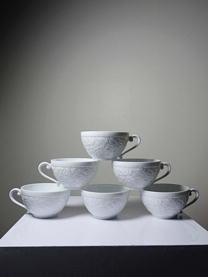 Set von 6 Vintage Tassen 'Louvre' von Bernardaud Limoges