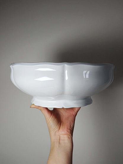 Vintage Salatschale Limoges Porzellan, polylobierter Rand