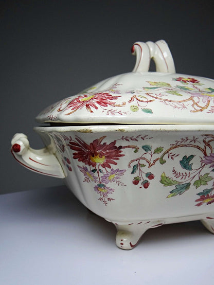 Vintage Terrine "Pâquerettes" von Longchamp, Art Nouveau