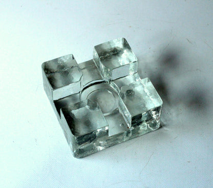 Vintage Stövchen aus schwerem Eisglas