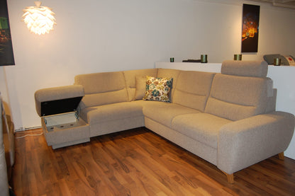 Ecksofa "Joker" von Himolla, Webstoff Creme/Beige