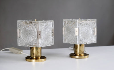 Lampe de chevet vintage en laiton par Kamenicky Senov Mid Century